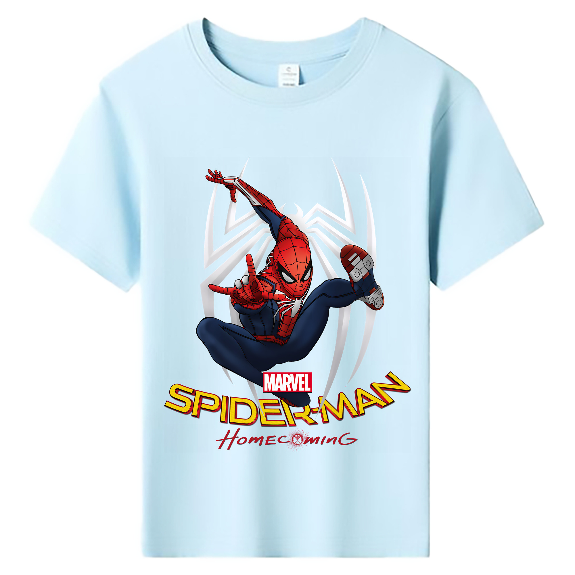 （画像用） Spider Man スパイダーマン 綿100％キッズTシャツ（フロントプリント）